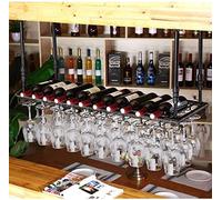 Portabottiglie, porta per vino galleggiante a barre per vetro vino a soffitto regolabile, porta per calce per vino cucina per pub per pub sospeso decorazione di calici per calicetteri decorazioni per