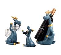 Portabottiglie portabottiglie sottosopra casa soggiorno armadio vino decorazioni ornamenti piccolo (colore: nero)