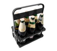 Portabottiglie portatile per bottiglie di vino, portabottiglie di birra, 6 pezzi, portabottiglie pieghevole portatile, portabottiglie per latte, 6 contenitori in plastica per birra da giardino