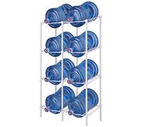 Portabottiglie resistente da 5 galloni - Supporto salvaspazio per 8 bottiglie - Robusto contenitore per bottiglie d'acqua per casa e ufficio - organizer per bottiglie d'acqua durevole