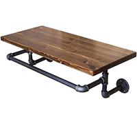 Portabottiglie retrò da parete in ferro, staffa per tubi dell'acqua, spessore 2 cm, utilizzato per rastrelliera/portabottiglie e librerie, stile vintage loft, 100 cm