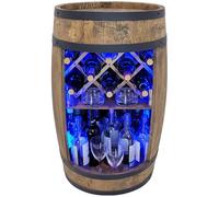 Portabottiglie rustico in legno, 80 cm, decorazione per casa, bar, armadietto, per bottiglie di birra e whisky, regalo per uomo (marrone scuro)