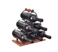 Portabottiglie salva 6 bottiglie di vino portabottiglie per evitare il rotolamento adattarsi a qualsiasi specie nella bottiglia elegante portabottiglie in stile francese (colore: marrone Dimensioni