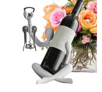 Portabottiglie singolo, scultura contenitore autoportante, statua cava, con apribottiglie, artigianato in resina, decorazioni per la casa, per gli amanti del vino