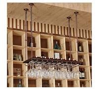 Portabottiglie, soffitto con telaio in metallo, scaffale di porta di vetro, supporto in vetro di bottiglia di vino rossa, 80 cm, scaffale per il display di stoccaggio del vino interessante KeYJ