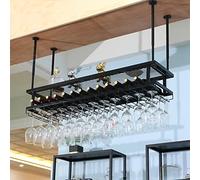 Portabottiglie sospeso con soffitto a portata di vetro montato a bottiglia da vino industriale a bottiglia di vino appeso a steli da stimone pianta da pelo per la cucina da bar ristorante per la