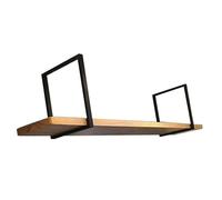Portabottiglie sospeso in legno massello di ferro battuto a 1 strato - supporto per piante da soffitto, ripiani portaoggetti da bar multifunzionali, ripiani sospesi da cucina minimalista, adatti per