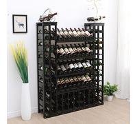 Portabottiglie Vino da terra - Scaffale per bottiglie di vino, armadietto divisorio per vetrine legno massello, espositore da piano, ripiano per organizer per vino per la casa/bar/banco,120*30*150cm