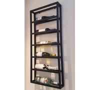 Portabottiglie vino espositore cantinetta in ferro industriale