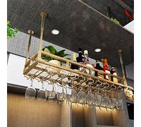 Portabottiglie vintage in ferro da appendere per bar, ristoranti e cucine Sottosopra mensola per bottiglie da soffitto decorazione salvaspazio soluzione di stoccaggio.