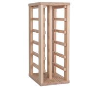 Portabottiglie Wellhome a ripiano basso per 12 bottiglie - Legno di pino senza vernice