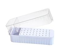 Portabrocche per Unghie - Supporto per Attrezzi con 40 Fori,Copertura Trasparente Antipolvere Per Manicure E Pedicure