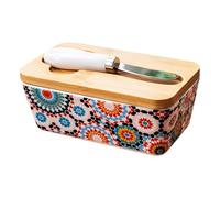 Portaburro,Contenitore per Conservare il Burro con Coperchio per Frigorifero - Accessorio Decorativo per Tavola e Top Cucina Regalo Casa Nuova per Credenza