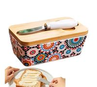 Portaburro | Porta Burro in Ceramica con Coperchio per Piano Cucina,Accessorio Decorativo per Tavola e Top Cucina Regalo Casa Nuova per Credenza