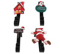 Portacalze Natalizi Per Mensola 4 Pezzi In Metallo Antiscivolo