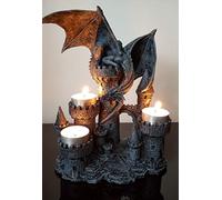 Portacandela a forma di drago in poliresina Figura di drago per luci da tè Portacandele