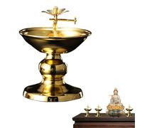 Portacandela Butterlamp, Portalampada Ghee Lamp Supporto decorativo per lampada al burro di Buddha,Portalampada da tavolo buddista dorato in cherosene per camera da letto, corridoio, sala da tè