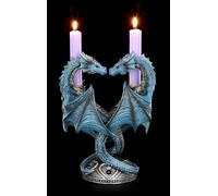 Portacandela Draghi Cuore - dragon heart By Anne Stokes - Figura Fantasy Gotico