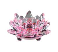 Portacandela in cristallo a forma di fiore di loto, ornamento a forma di fiore di loto, per centrotavola, matrimonio, decorazione Feng Shui (stile 2)