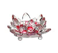 Portacandela in cristallo a forma di fiore di loto, ornamento a forma di fiore di loto, per centrotavola, matrimonio, decorazione Feng Shui (stile 1)