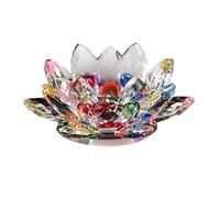 Portacandela in cristallo a forma di fiore di loto, ornamento a forma di fiore di loto, per centrotavola, matrimonio, decorazione Feng Shui (stile 6)