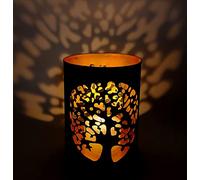 Portacandela in metallo fatto a mano, con motivo albero della vita, yggdrasil spiritualità, mitologia, idea regalo per matrimonio