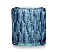 Portacandela in vetro AmeliaHome, 9 x 9,5 cm, colore: blu scuro