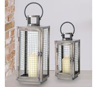 Portacandela Lanterna Fūrin Collocare Appendere Decorazione Ferro Grata 2er Set