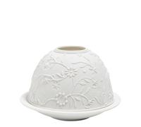 Portacandela litofania Margherita in Biscotto di Porcellana