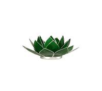 Portacandela Loto 4 Chakra Capiz verde argento