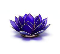 Portacandela Loto 7 Chakra Capiz viola - oro