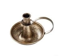 Portacandela semplice ma elegante in ferro conico con manico, adatto per camini, tavoli da pranzo e decorazioni per matrimoni (bronzo grande)