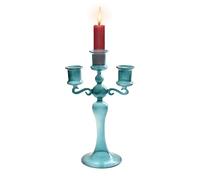 Portacandele a 3 bracci - centrotavola decorazione elegante | Portacandele in trasparente a 3 con atmosfera raffinata, per feste a tema, tavolo di compleanno, cena di vacanza, Sa