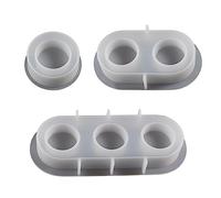 Portacandele a colonna circolare, stampo in silicone, supporto per cemento, vassoio in resina epossidica, decorazione per la casa, artigianato