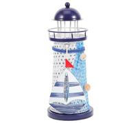 Portacandele a Forma di Faro mediterraneo, Decorazione Artistica in Ferro per casa, scrivania, Ufficio, Studio, Soggiorno, Tema Nautico