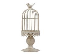 Portacandele a forma di gabbia per uccelli, elegante candeliere in ferro per centrotavola per matrimoni, decorazioni natalizie e per la casa, accento decorativo, 32 x 12,5 cm