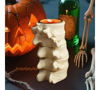 Portacandele a forma di spina dorsale per ornamento di Halloween,