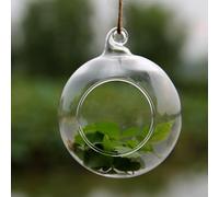 Portacandele a sfera, da appendere, in vetro, per matrimoni, feste di Natale, decorazione (12 cm)