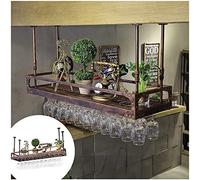 Portacandele a Soffitto per Vini, Porta bicchieri Pendenti di Vino, portavini rustici in Ferro a Parete, portabicchieri di Vino sottosopra, decorazione portacoppe, Questo