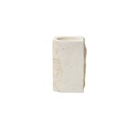 Portacandele Alto in Travertino Beige Della Galleria Louise Roe Object Stone