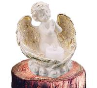 Portacandele Angelo,Portacandele teght con d'angelo custode con a forma di calore - Scultura decorativa 'angelo custode a chiesa per l'arredamento del battesimo a doccia per bambini