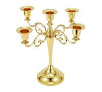 Portacandele Candelabro in Metallo a 5 Candele Portacandele Alto 10 ''