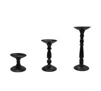 Portacandele classico in ferro con elementi di design onorati nel tempo, per tavoli di nozze, sale da pranzo e progetti di interior styling (C)