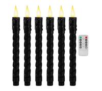 Portacandele con telecomando - Dimensioni 24,5 x 2 cm, bagliore tremolante realistico, decorazione domestica sicura | Miglioramento 'atmosfera accogliente Occasioni speciali Feste di anniversario