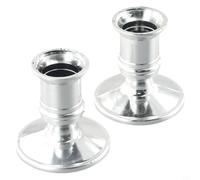 Portacandele conico in plastica per candele elettroniche, tavolo da pranzo e centrotavola per matrimoni, adatto a coni standard da 1,9 cm di diametro, set da 2 pezzi