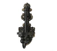Portacandele da parete senza tempo, decorazione vintage per candele coniche nella tua casa (nero)