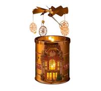 Portacandele Da Tè - Candeliere Rotante A Carosello | Elegante Supporto Per Tealight Rotante | Centrotavola Tradizionale In Metallo Per Natale, Per Scrivania, Soggiorno, Mensola Del, Camera