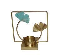 Portacandele decorativo in ferro battuto con foglie di albero, decorazione per casa, camera da letto, dormitorio