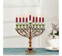 Portacandele decorativo in metallo per la casa Hanukkah Menorah per