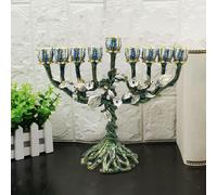 Portacandele di Hanukkah, candelabro, candele coniche, fattoria,
